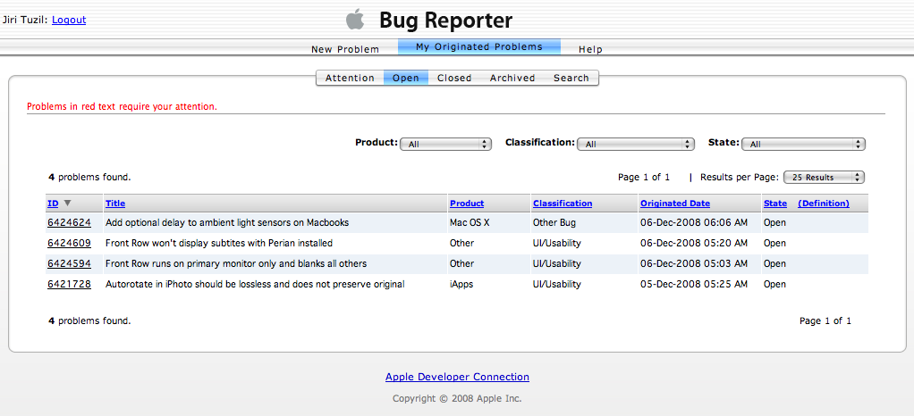 Apple Bug Reporter